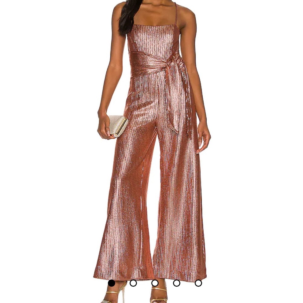 NWT Free people X Revolve Shimmer And Shine Jumpsuit in Ginger Snap XL